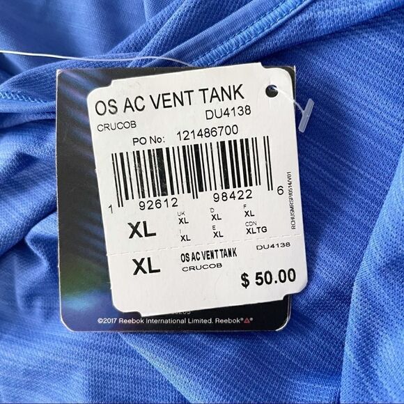 Reebok ACTIVCHILL Vent Racerback Tank Top - Size XL - Picture 7 of 9